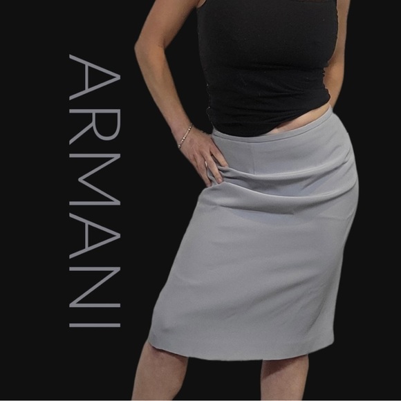 Armani collezioni Light Blue Pencil Skirt - Picture 2 of 6